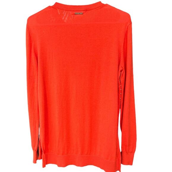 Michael Kors sweater has been embellished in Gold Studs Orange Size M - Picture 4 of 6